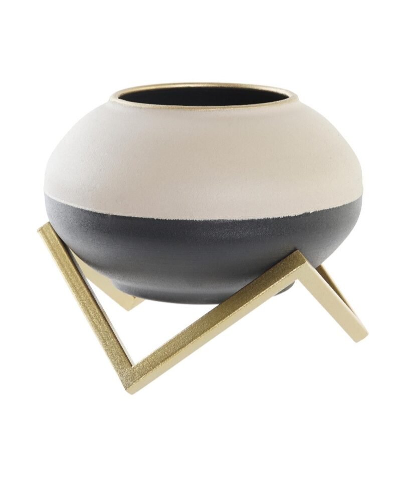 Jarrón multicolor base metal