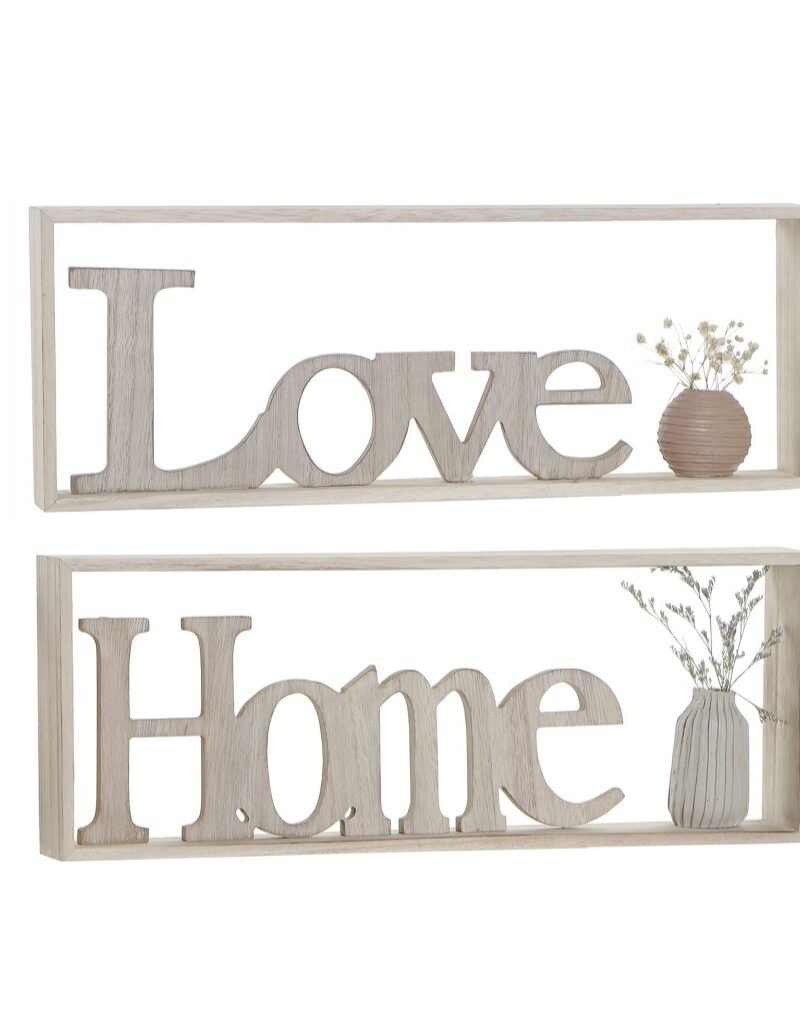 Letras madera 40x4,5x15 Love Home